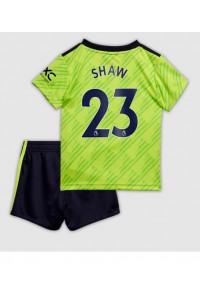 Manchester United Luke Shaw #23 Babyklær Tredje Fotballdrakt til barn 2022-23 Korte ermer (+ Korte bukser)